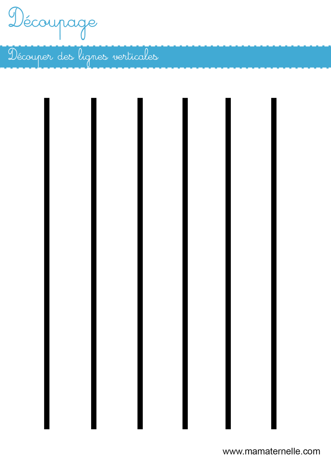 D Coupage Lignes Verticales Ma Maternelle