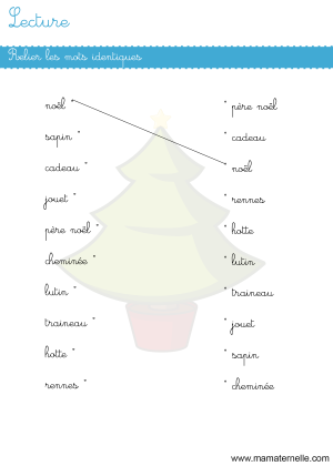 Lettres Relier Les Mots Identiques Ma Maternelle