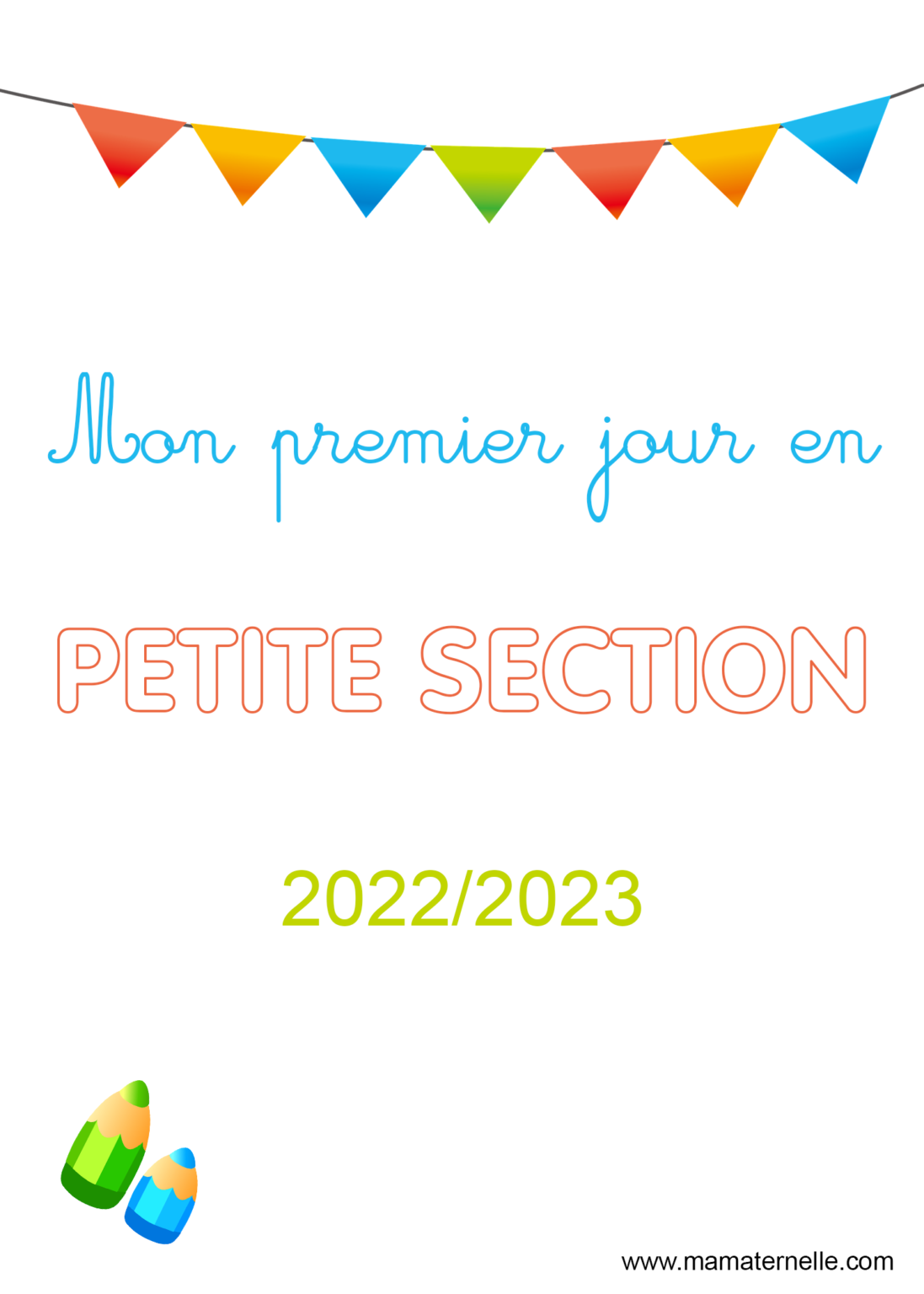 Affiche Mon Premier Jour Ma Maternelle