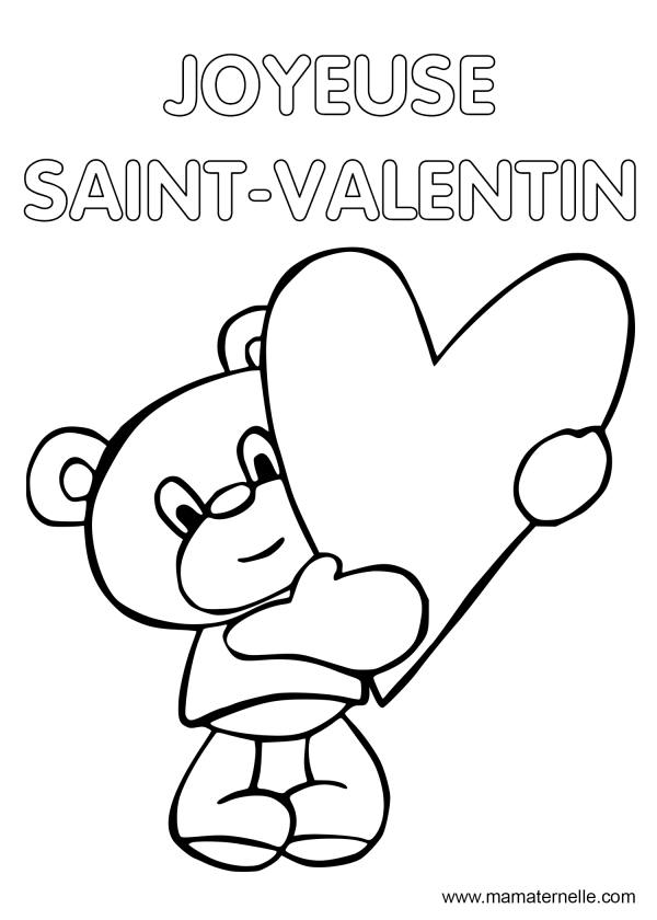 Coloriage Saint Valentin Ma Maternelle