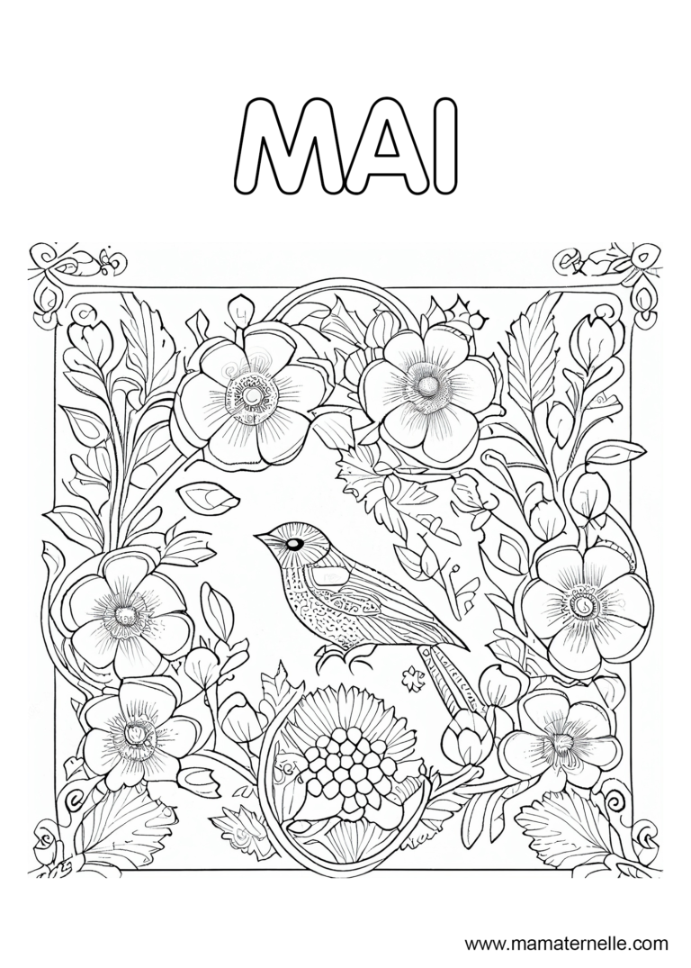 Coloriage Du Mois De Mai Ma Maternelle