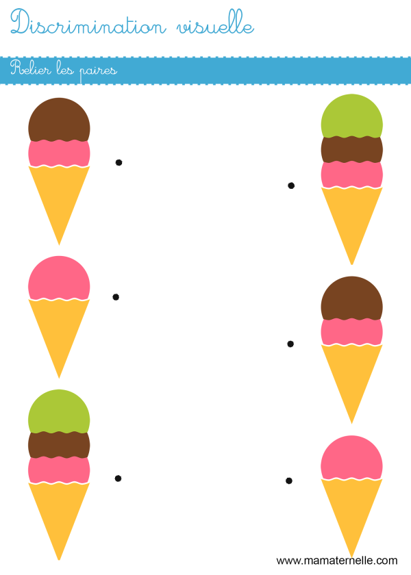 Discrimination Visuelle Relier Les Paires Ma Maternelle