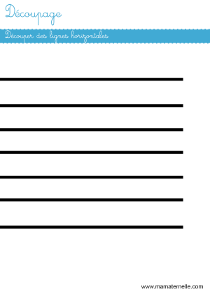 D Coupage Lignes Horizontales Ma Maternelle