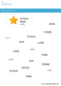 Moyenne section - Lettres : entoure le bon mot