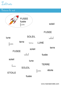 Grande section - Lettres : entourer le mot