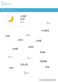 Moyenne section - Lettres : entoure le bon mot