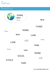 Grande section - Lettres : entoure le bon mot