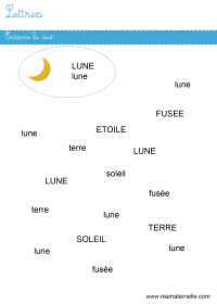 Grande section - Lettres : entoure le bon mot