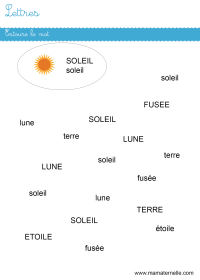 Moyenne section - Lettres : entourer le bon mot