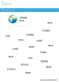 Moyenne section - Lettres : entourer le bon mot