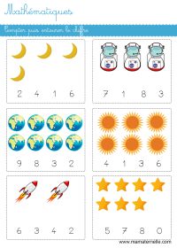 Grande section - Mathématiques : compter puis entourer
