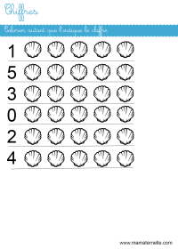 Petite section - Chiffres : compter et coller des gommettes