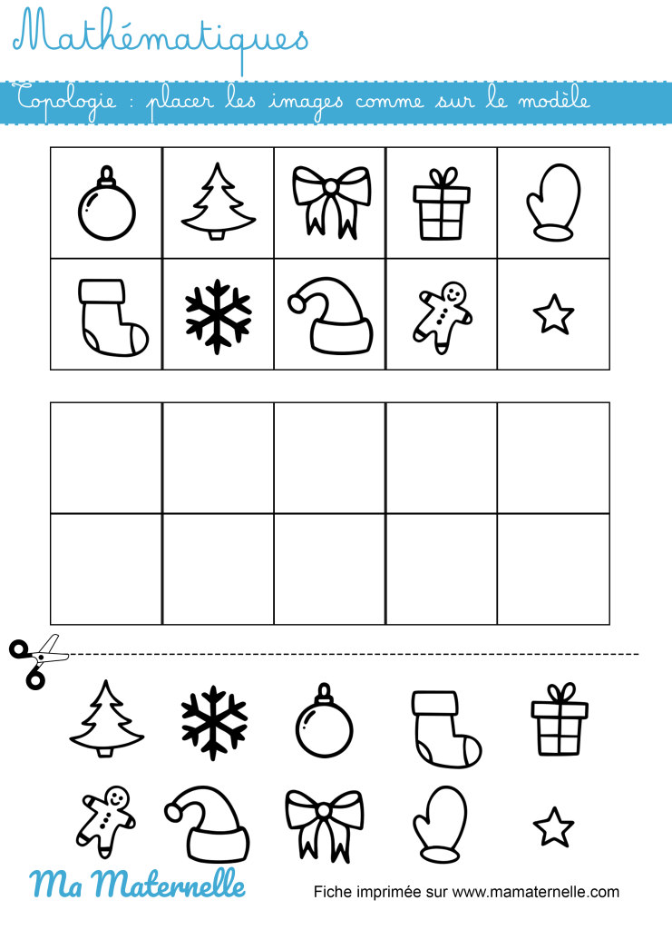 Moyenne section - Mathématiques : topologie Noël