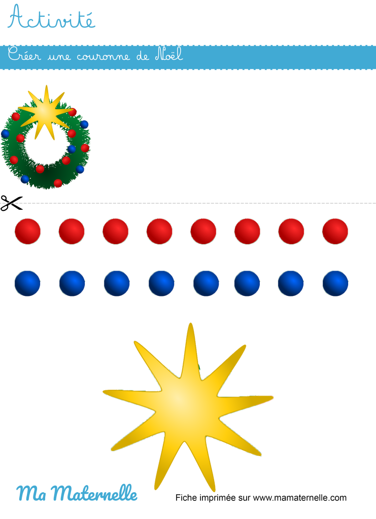 Activités - Activité : créer une couronne de Noël