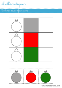 Moyenne section - Mathématiques : combiner deux informations