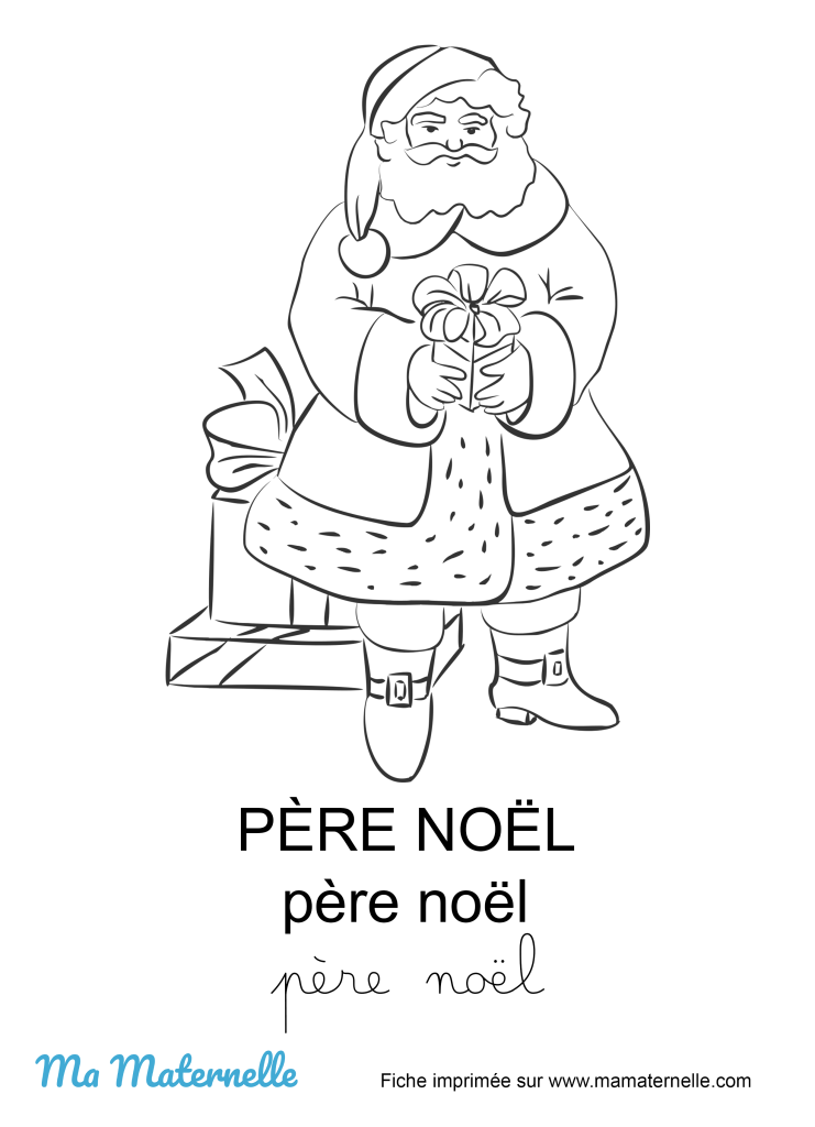 Activités - Coloriage : père noël