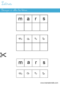 Activités - Coloriage du mois de mars