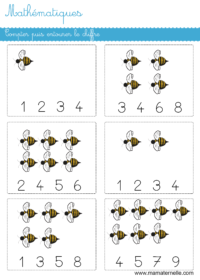 Moyenne section - Mathématiques : compter puis écrire