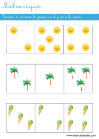 Moyenne section - Mathématiques : colorier