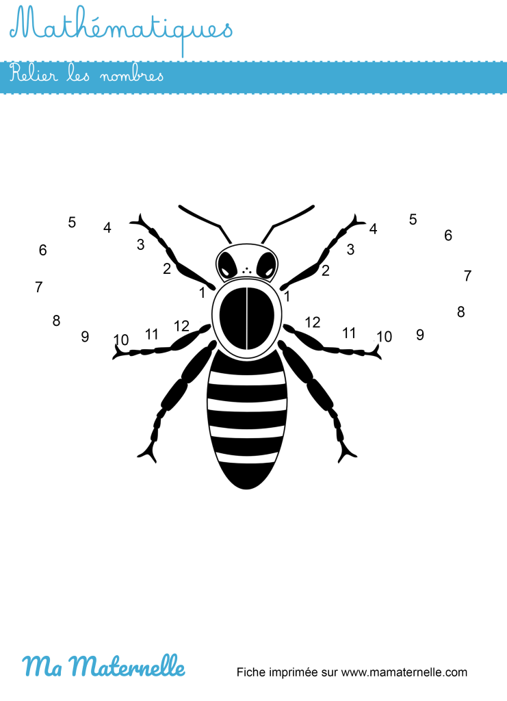 Grande section - Mathématiques : relier les nombres