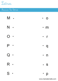 Moyenne section - Lettres : découper et associer