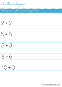 Grande section - Mathématiques : compléter l’algorithme