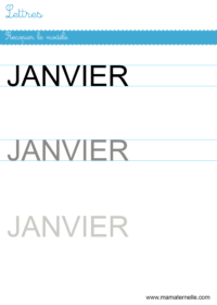 Moyenne section - Lettres : recopier le modèle