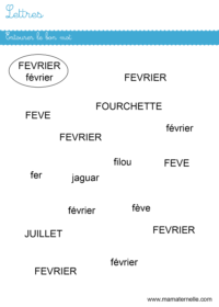 Moyenne section - Lettres : recopier le modèle