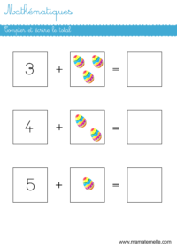 Grande section - Mathématiques : compléter l’algorithme