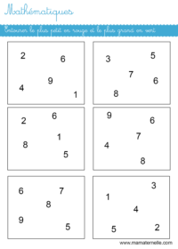 Moyenne section - Mathématiques : nommer puis colorier