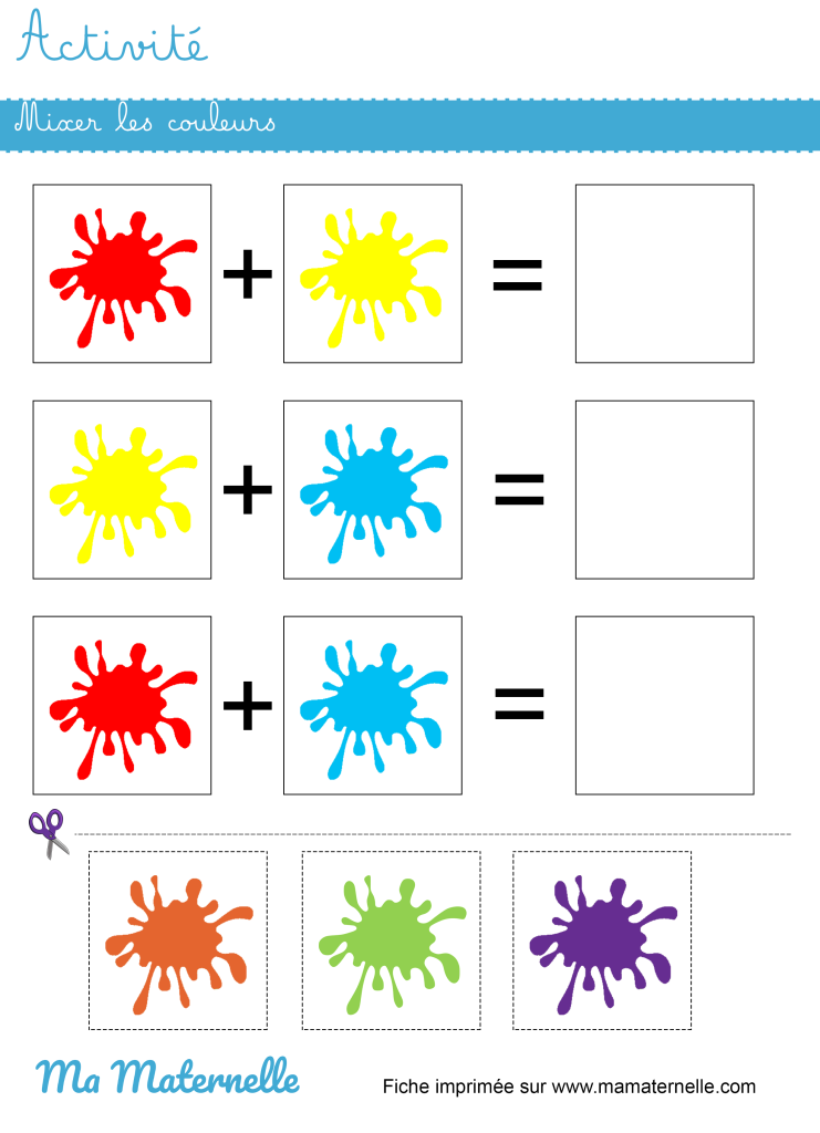 Activités - Activité : mixer les couleurs