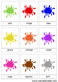 Activités - Cartes de nomenclature : les couleurs en anglais