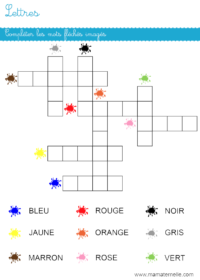 Activités - Activité : colorier de la couleur indiquée