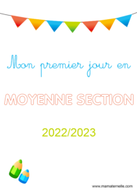 Activités - Affiche mon premier jour en moyenne section