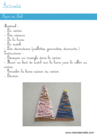 Activités - Activité : sapin de noël