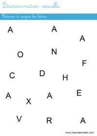 Moyenne section - Discrimination visuelle : entourer et compter