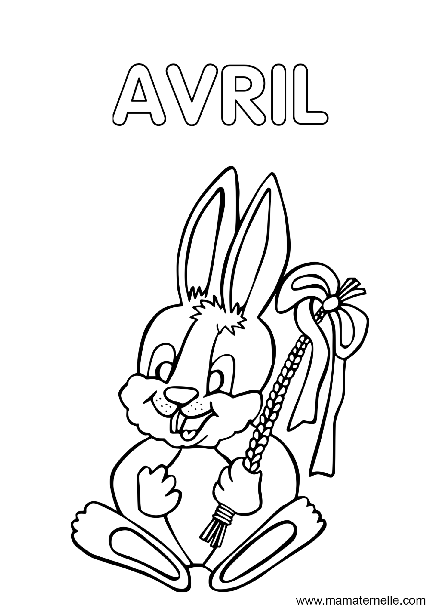 Coloriage du mois d'avril - Ma Maternelle