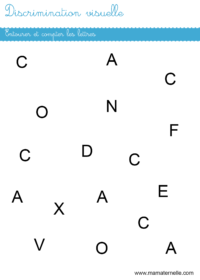 Moyenne section - Discrimination visuelle : entourer et compter