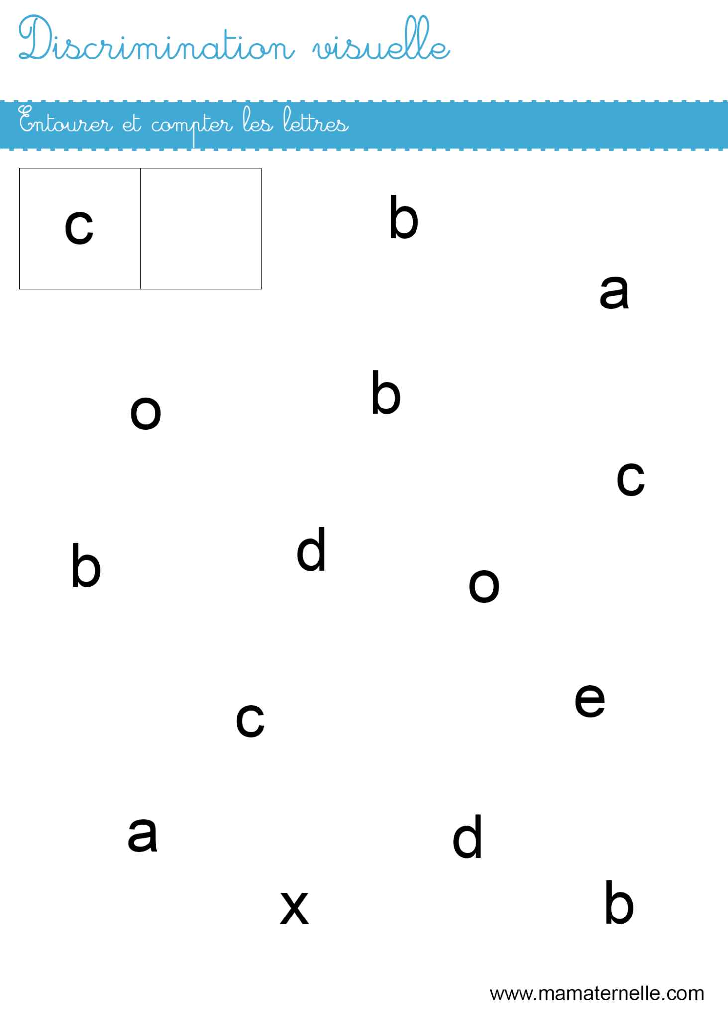 Discrimination Visuelle Entourer Et Compter Ma Maternelle