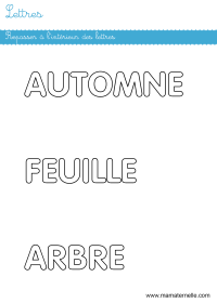 Activités - Cartes de nomenclature : Automne