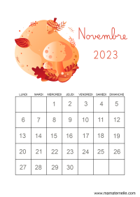 Activités - Coloriage du mois de novembre