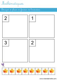 Petite section - Mathématiques : découper et placer