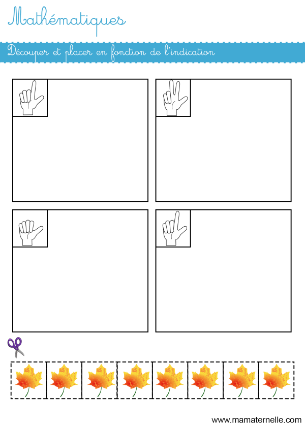 Math Matiques D Couper Et Placer Ma Maternelle