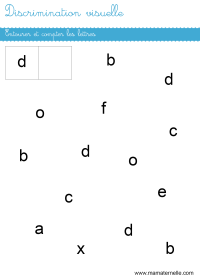 Moyenne section - Discrimination visuelle : entourer et compter