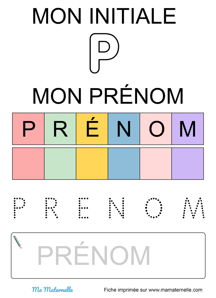 Mon prénom - Ma Maternelle