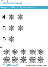 Moyenne section - Mathématiques : découper et coller