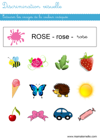 Petite section - Discrimination visuelle : relier la couleur au crayon