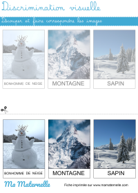 Petite section - Discrimination visuelle : découper et faire correspondre