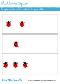 Petite section - Mathématiques : compter puis coller des gommettes