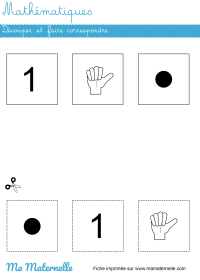 Moyenne section - Mathématiques : découper et faire correspondre